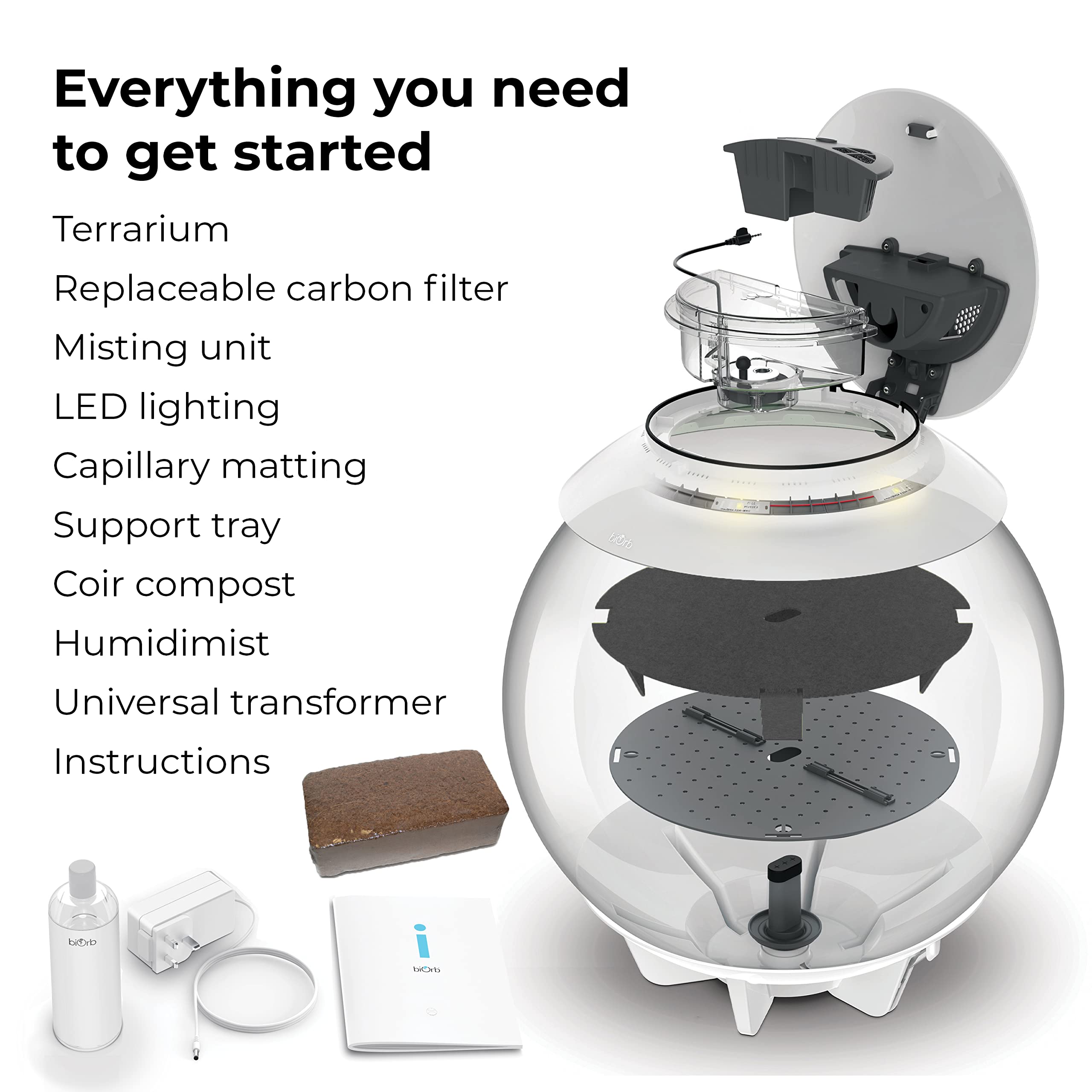biOrb AIR 60 LED Terrarium - 16 gallon, white (46147) - Image 3