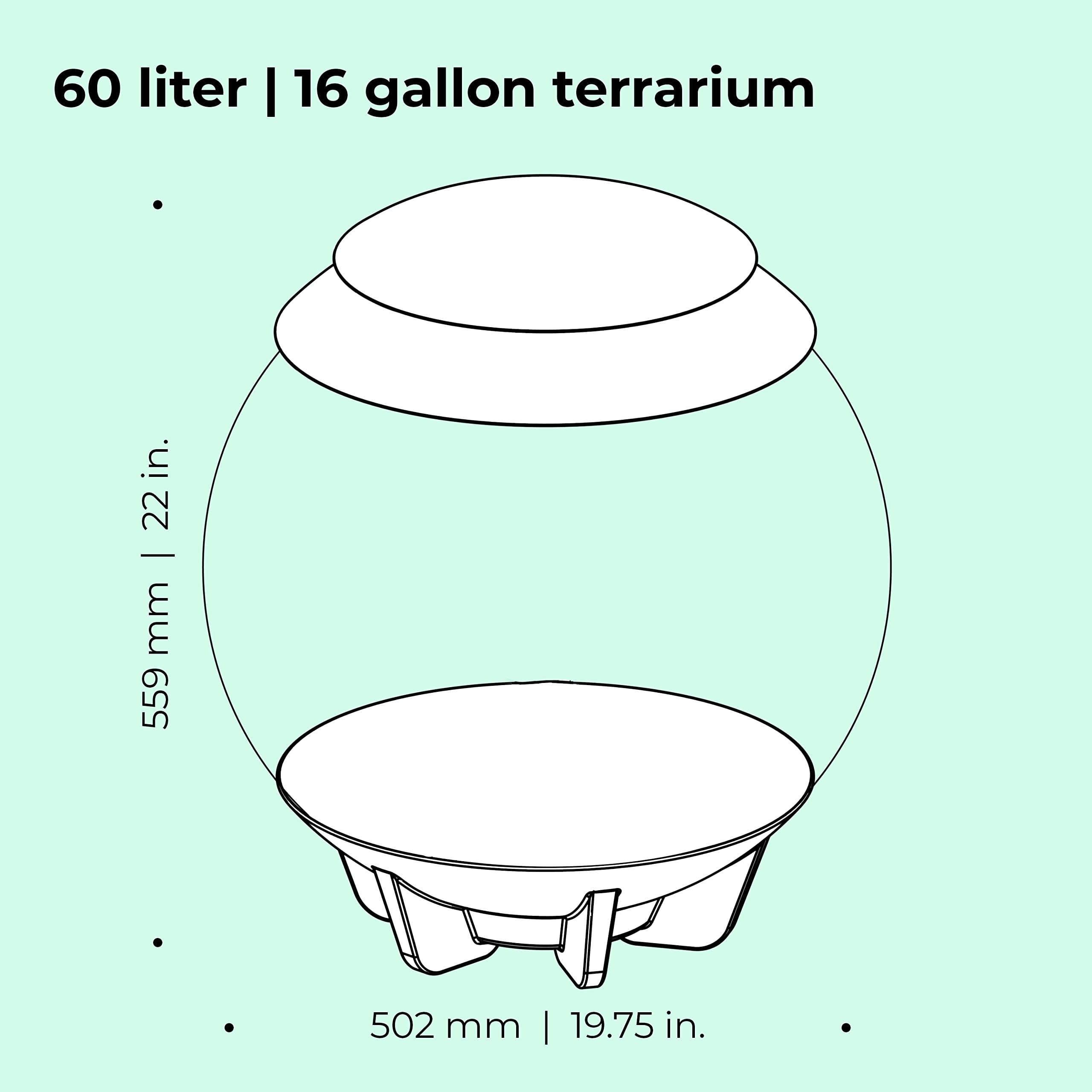 biOrb AIR 60 LED Terrarium - 16 gallon, white (46147) - Image 4