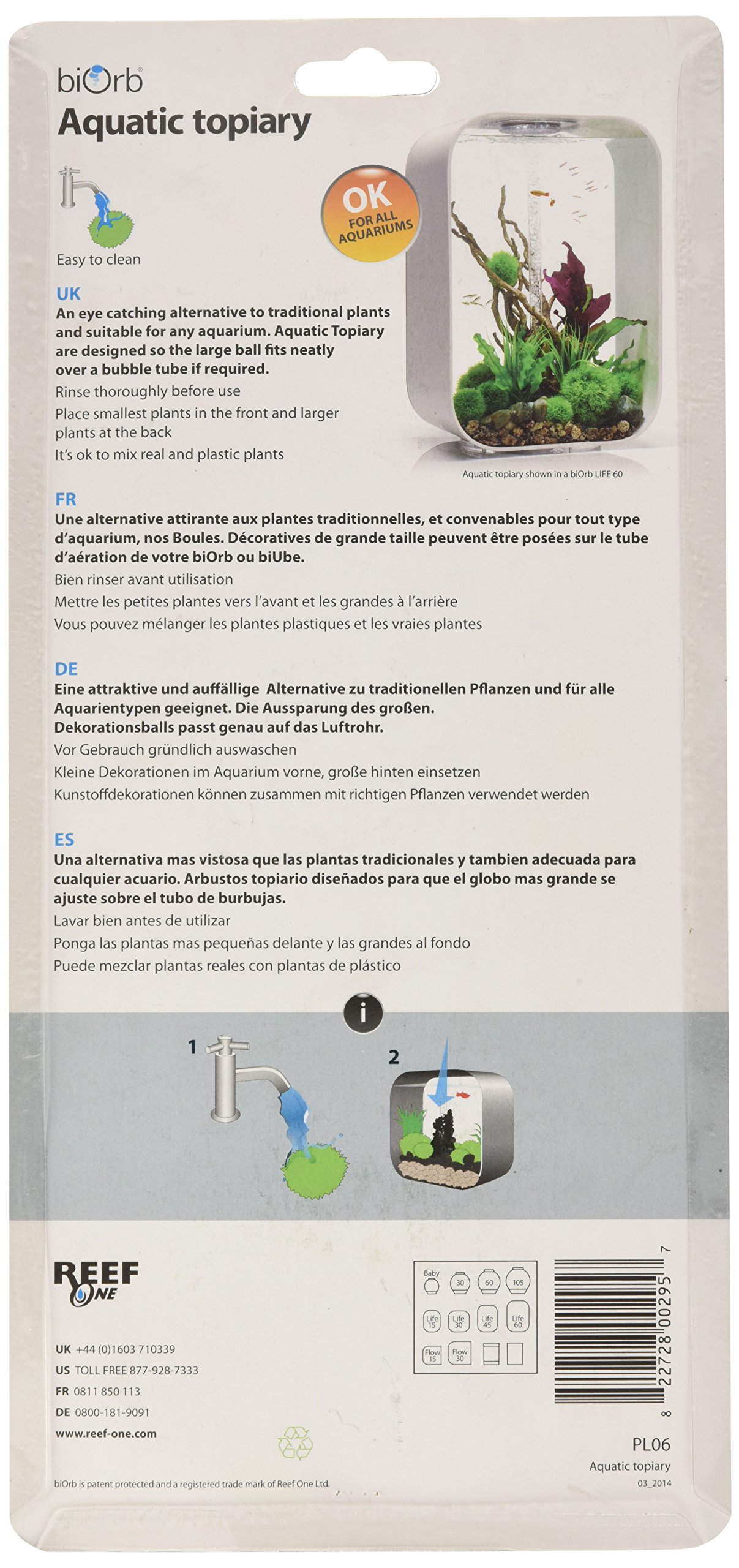 biOrb Aquatic Topiary Ball Set, Colorful and Durable Aquarium Decorations, Green - Image 3